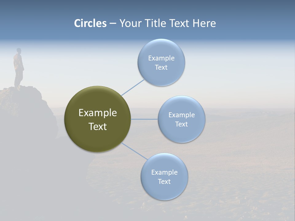 A Man Standing On Top Of A Large Rock PowerPoint Template