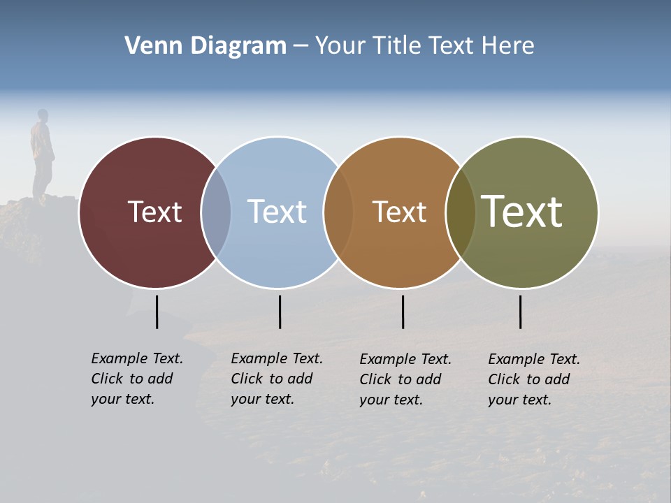 A Man Standing On Top Of A Large Rock PowerPoint Template