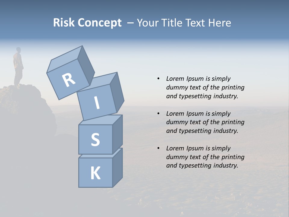 A Man Standing On Top Of A Large Rock PowerPoint Template