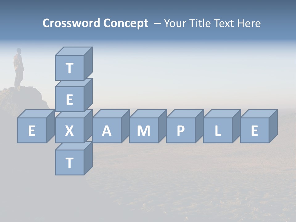 A Man Standing On Top Of A Large Rock PowerPoint Template