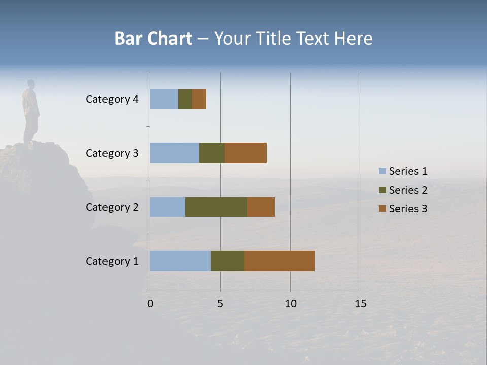 A Man Standing On Top Of A Large Rock PowerPoint Template