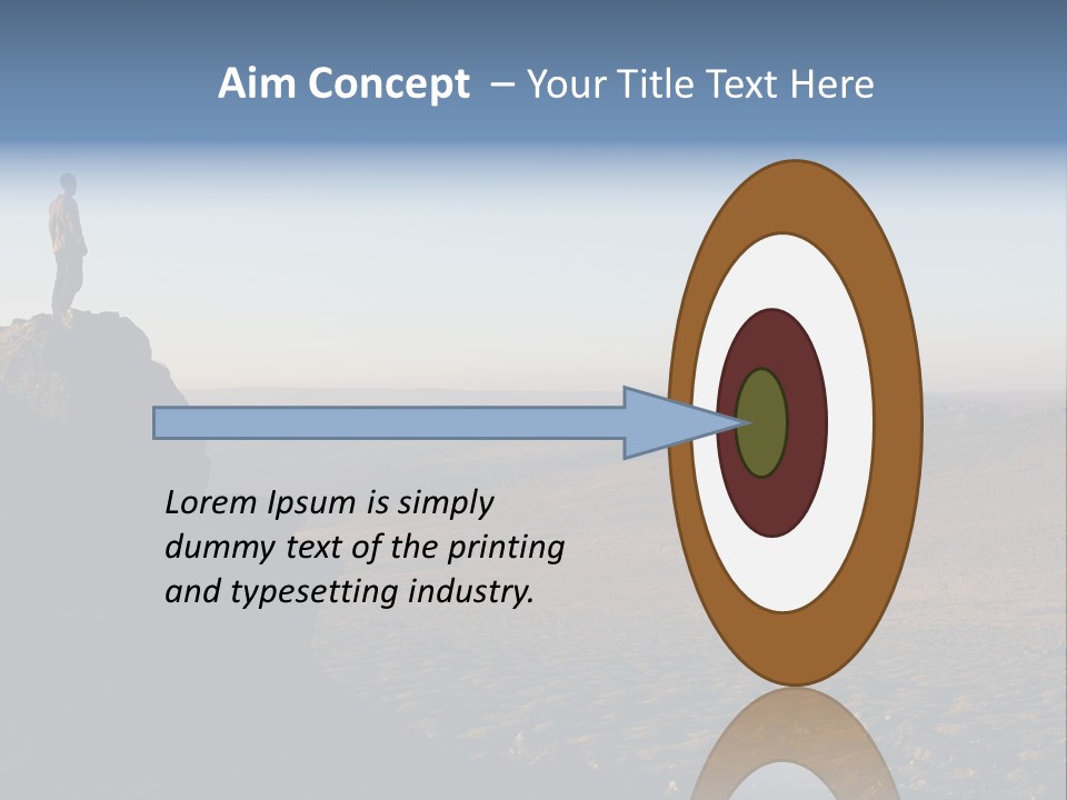 A Man Standing On Top Of A Large Rock PowerPoint Template