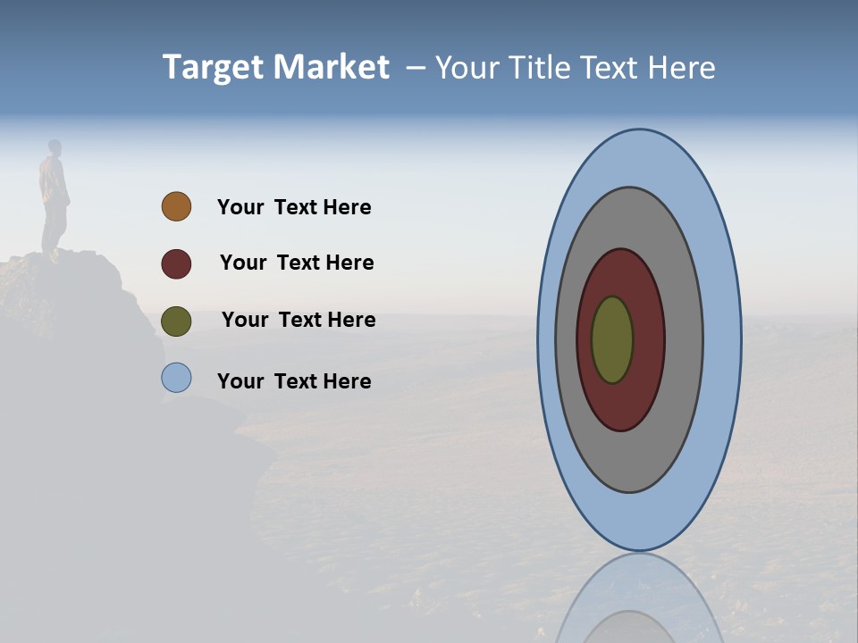 A Man Standing On Top Of A Large Rock PowerPoint Template