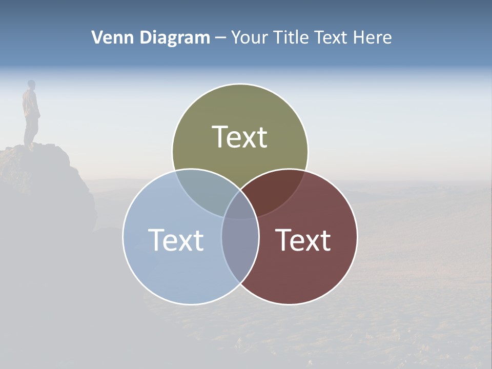 A Man Standing On Top Of A Large Rock PowerPoint Template