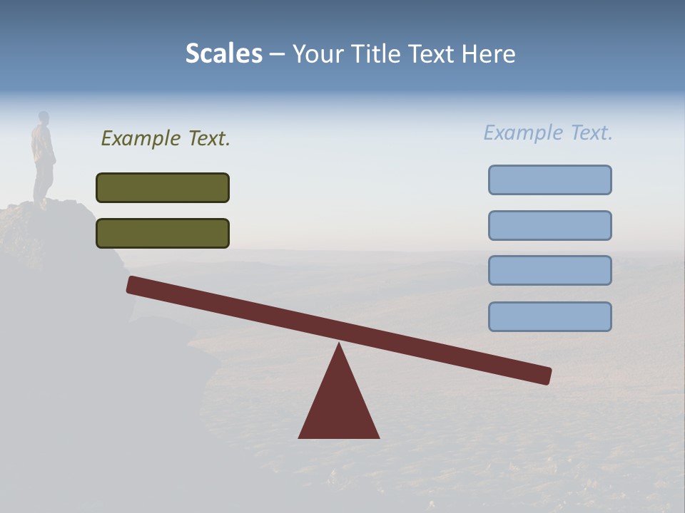 A Man Standing On Top Of A Large Rock PowerPoint Template
