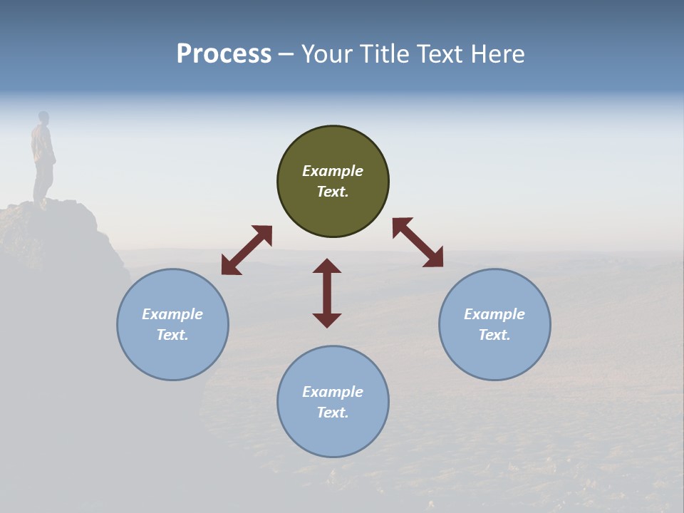 A Man Standing On Top Of A Large Rock PowerPoint Template