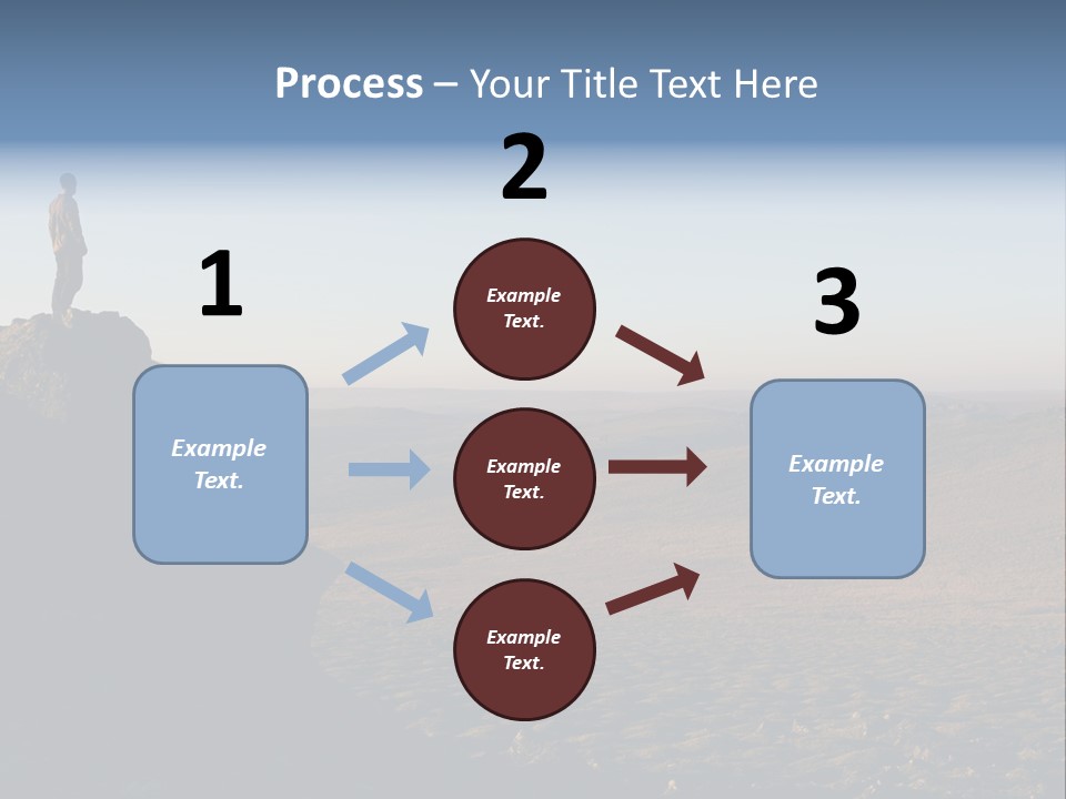 A Man Standing On Top Of A Large Rock PowerPoint Template
