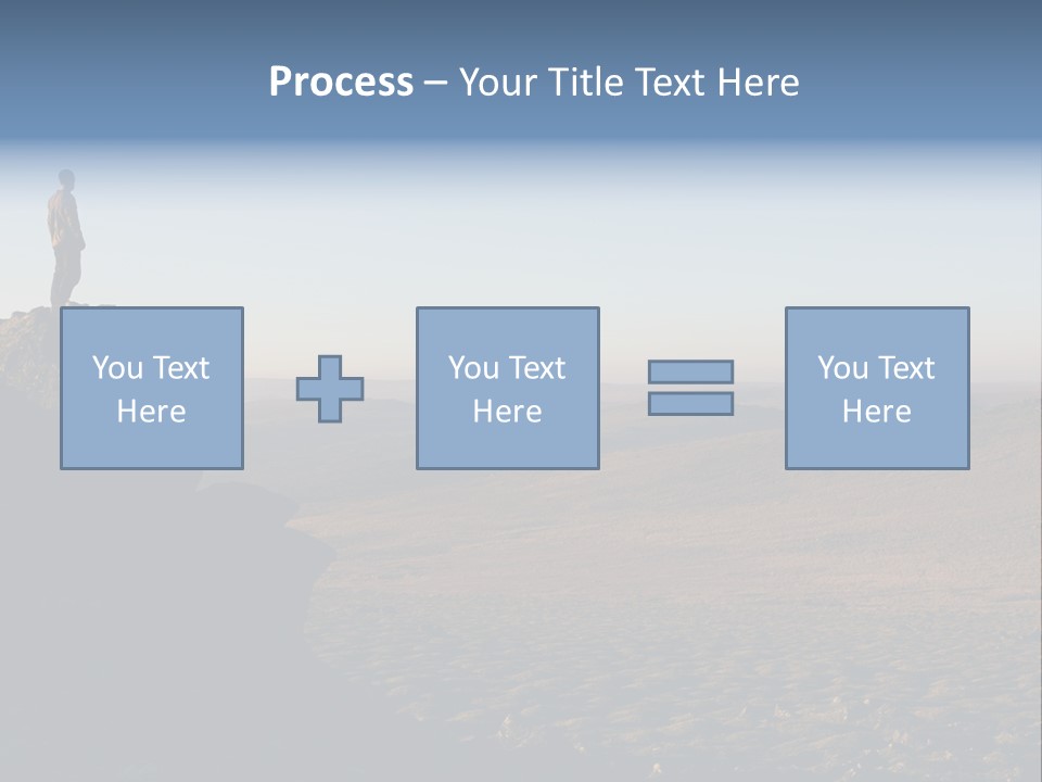 A Man Standing On Top Of A Large Rock PowerPoint Template