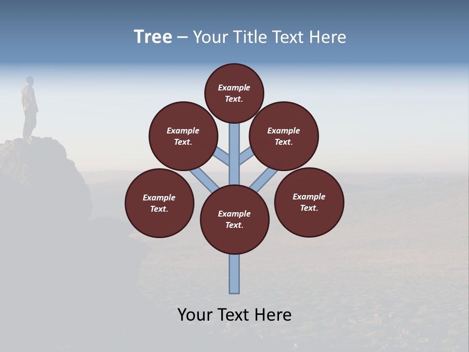 A Man Standing On Top Of A Large Rock PowerPoint Template