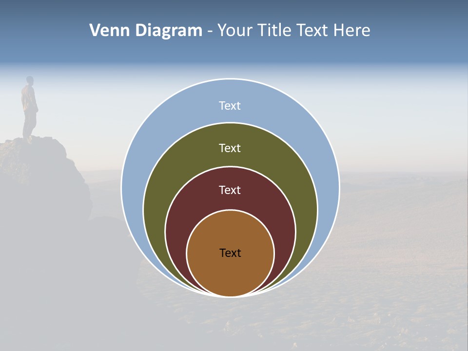 A Man Standing On Top Of A Large Rock PowerPoint Template