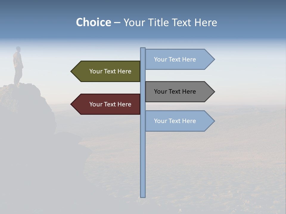 A Man Standing On Top Of A Large Rock PowerPoint Template
