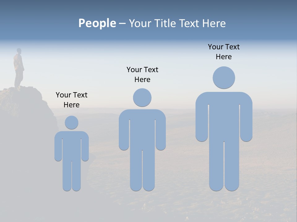 A Man Standing On Top Of A Large Rock PowerPoint Template