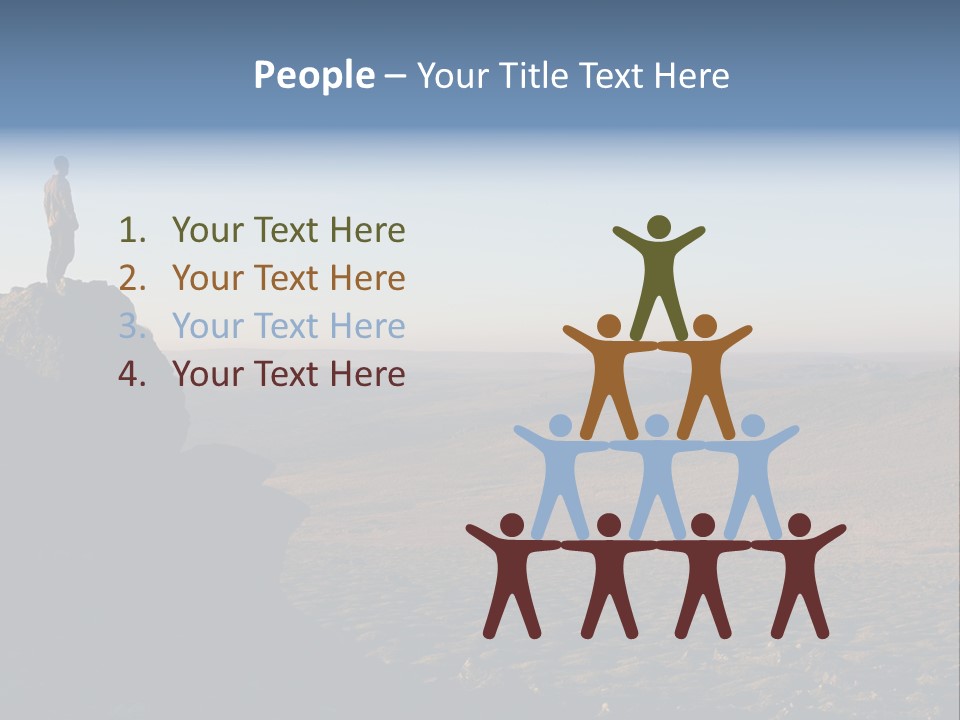 A Man Standing On Top Of A Large Rock PowerPoint Template