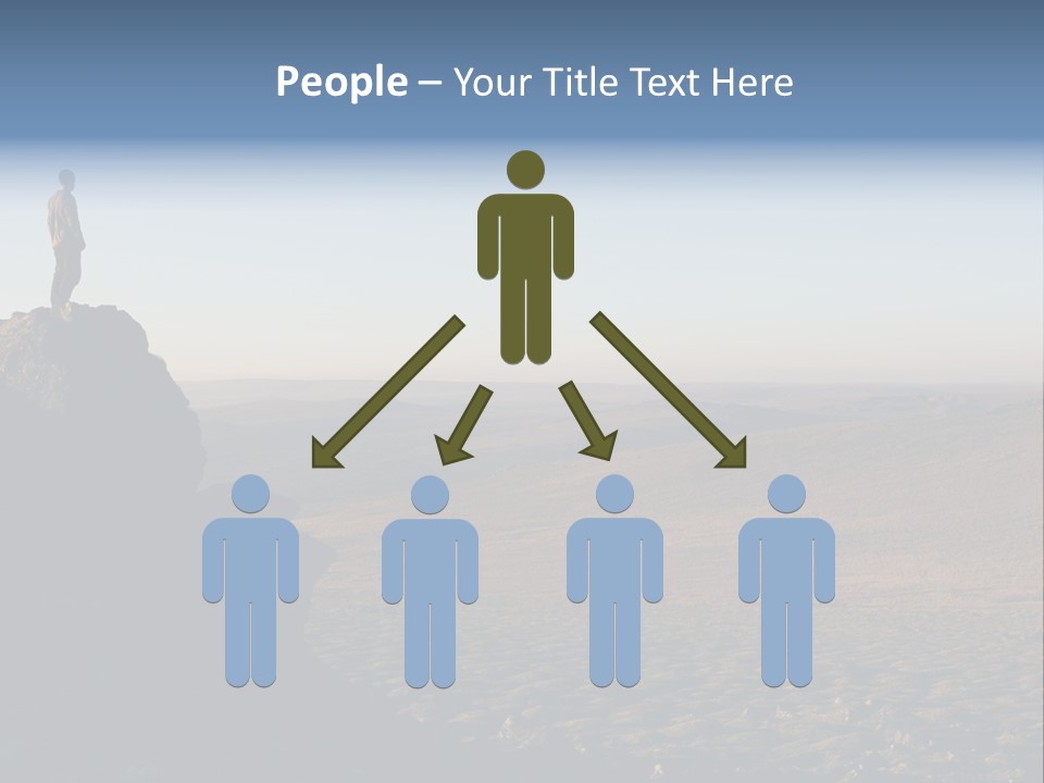 A Man Standing On Top Of A Large Rock PowerPoint Template