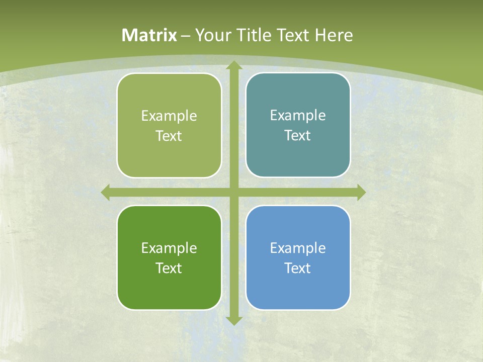 A Green And Blue Background With A Tree In The Center PowerPoint Template