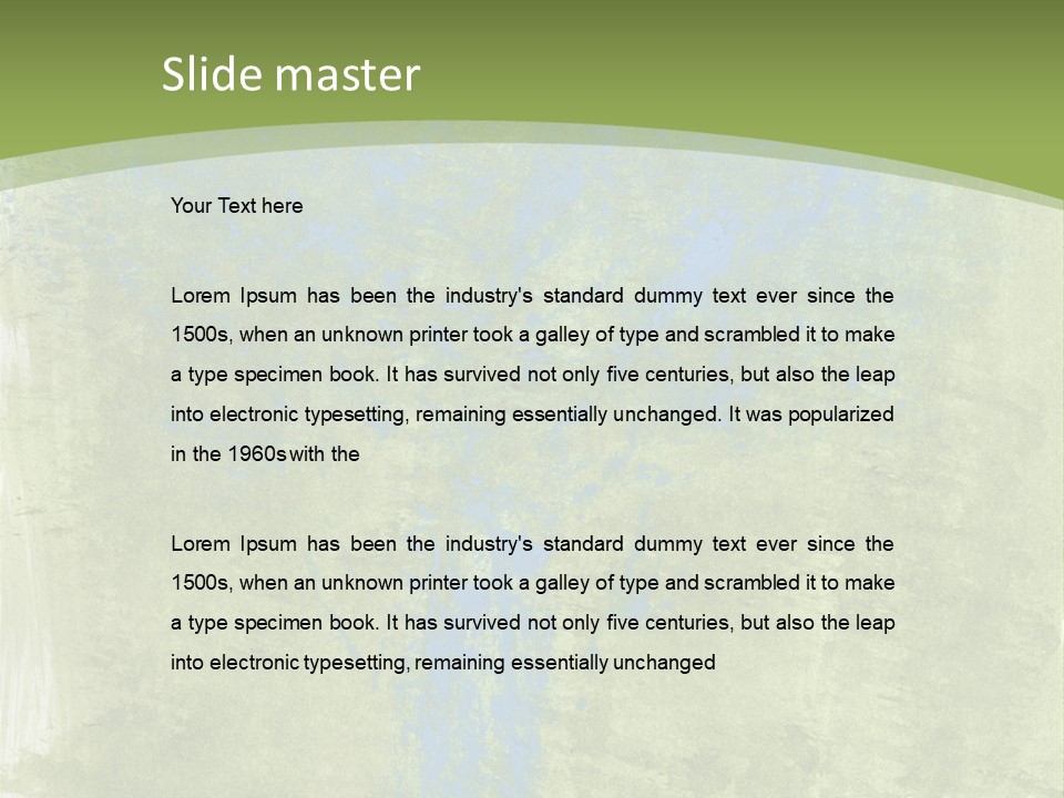 A Green And Blue Background With A Tree In The Center PowerPoint Template