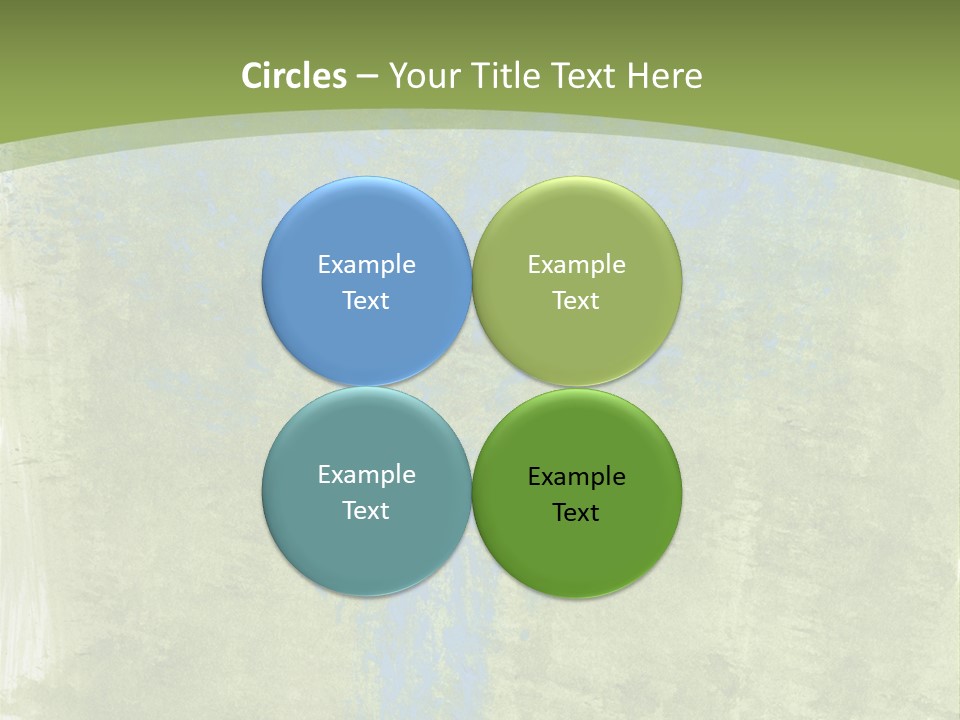 A Green And Blue Background With A Tree In The Center PowerPoint Template