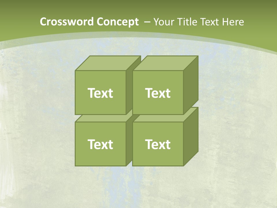 A Green And Blue Background With A Tree In The Center PowerPoint Template