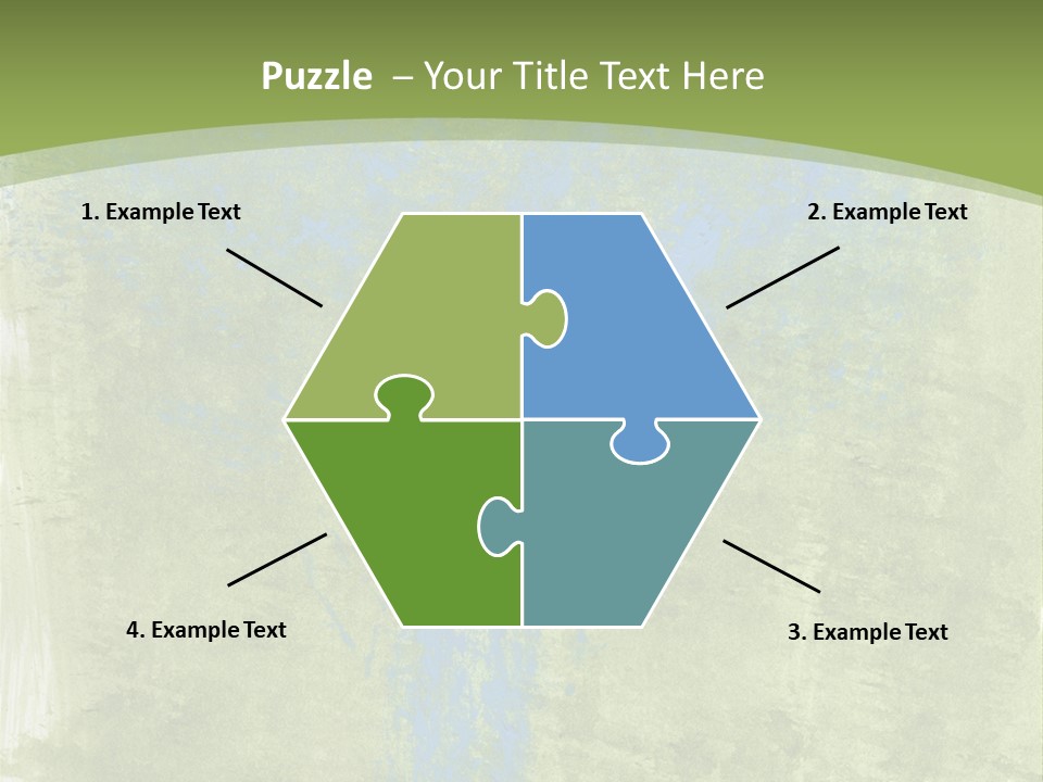 A Green And Blue Background With A Tree In The Center PowerPoint Template