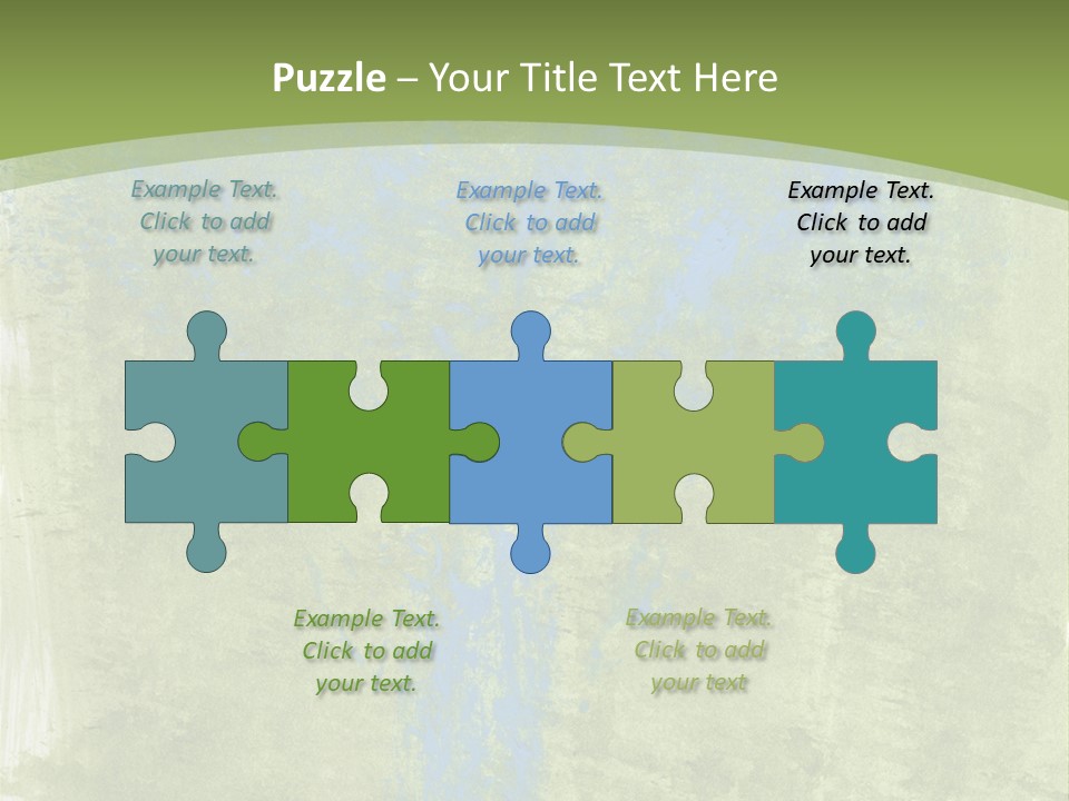 A Green And Blue Background With A Tree In The Center PowerPoint Template