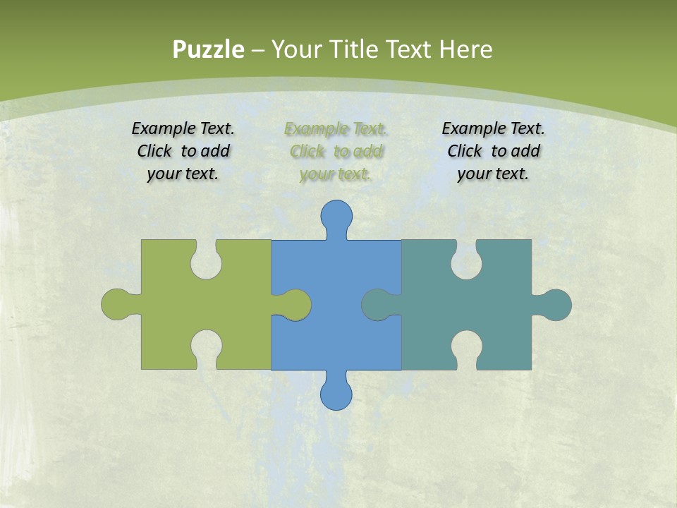 A Green And Blue Background With A Tree In The Center PowerPoint Template