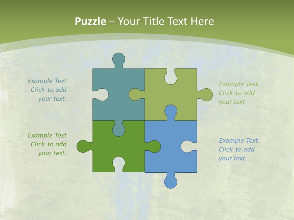 A Green And Blue Background With A Tree In The Center PowerPoint Template