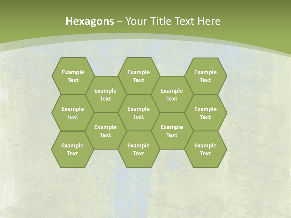 A Green And Blue Background With A Tree In The Center PowerPoint Template