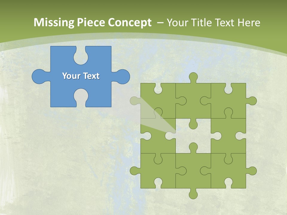 A Green And Blue Background With A Tree In The Center PowerPoint Template