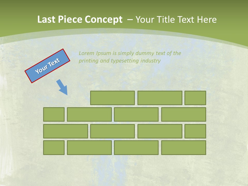 A Green And Blue Background With A Tree In The Center PowerPoint Template