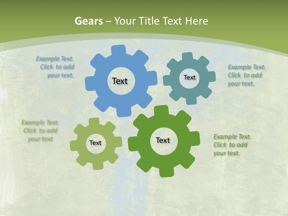 A Green And Blue Background With A Tree In The Center PowerPoint Template