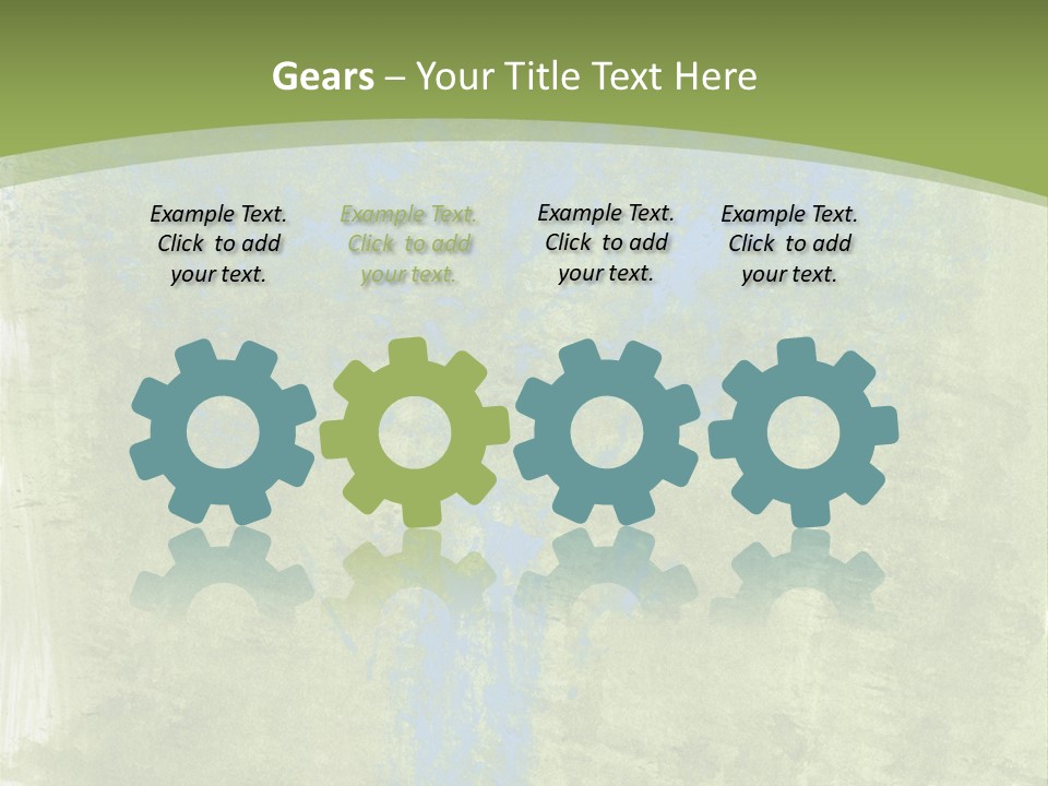 A Green And Blue Background With A Tree In The Center PowerPoint Template