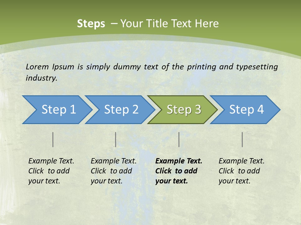 A Green And Blue Background With A Tree In The Center PowerPoint Template