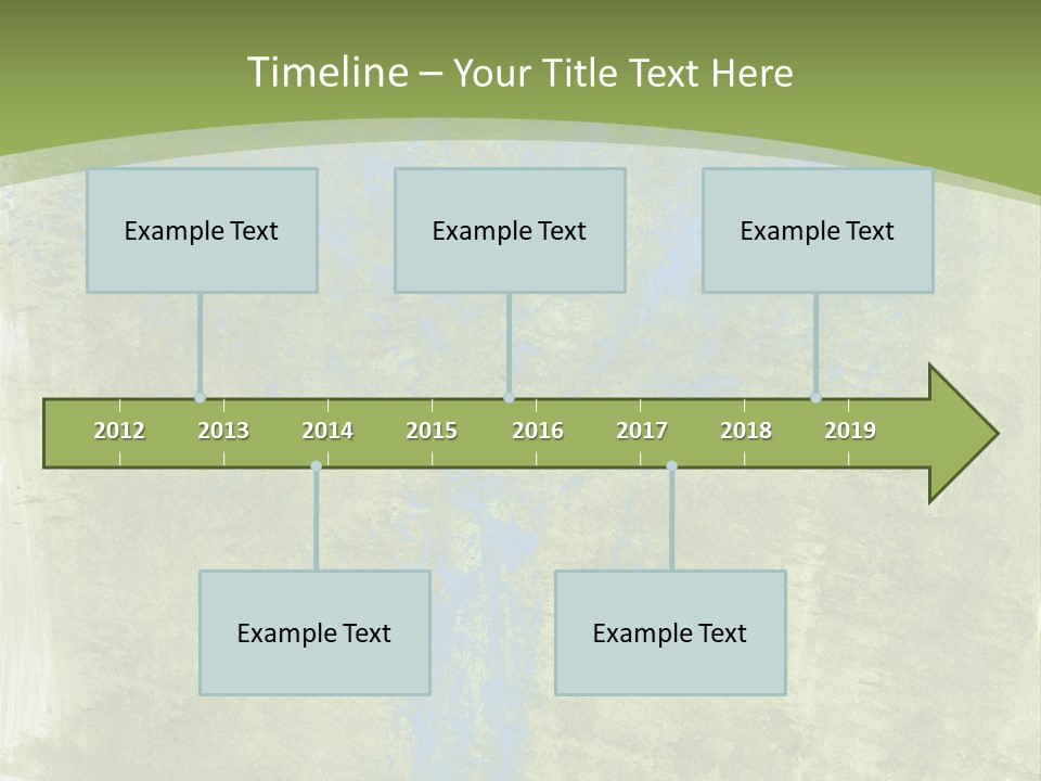 A Green And Blue Background With A Tree In The Center PowerPoint Template