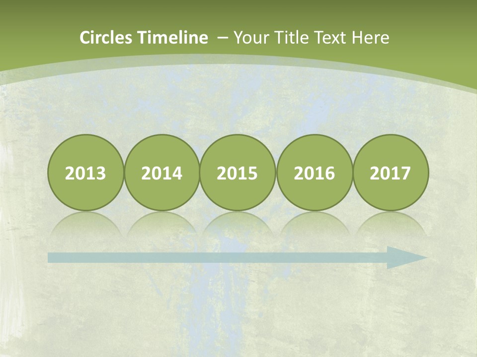 A Green And Blue Background With A Tree In The Center PowerPoint Template