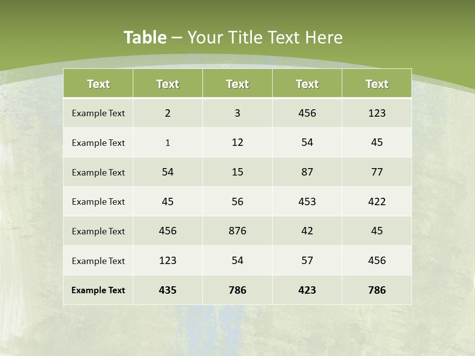 A Green And Blue Background With A Tree In The Center PowerPoint Template