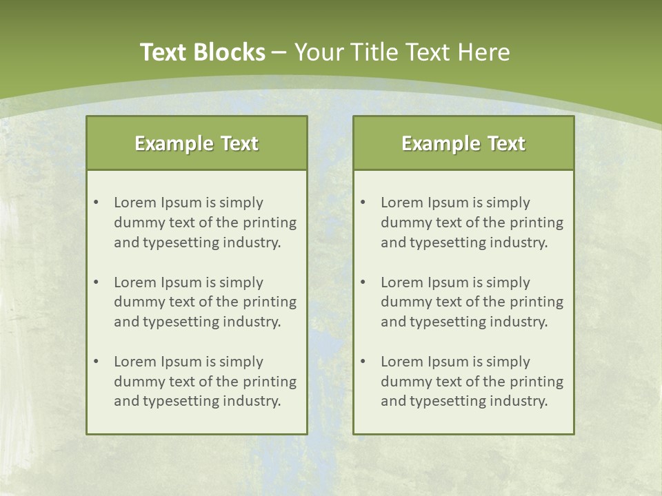 A Green And Blue Background With A Tree In The Center PowerPoint Template