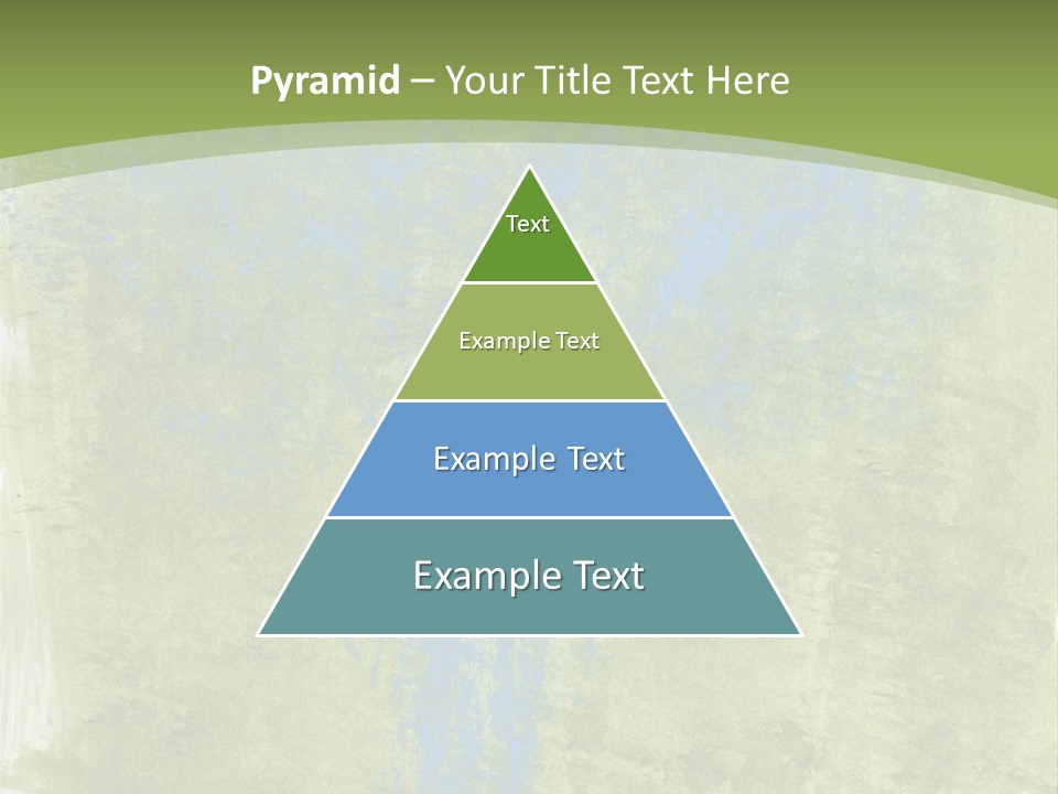A Green And Blue Background With A Tree In The Center PowerPoint Template