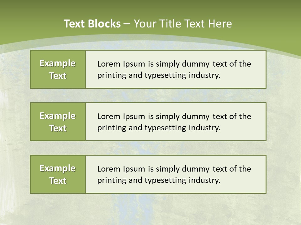 A Green And Blue Background With A Tree In The Center PowerPoint Template