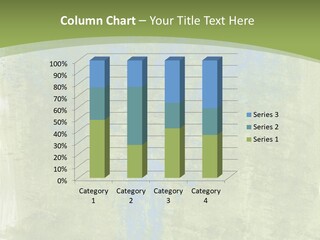 A Green And Blue Background With A Tree In The Center PowerPoint Template