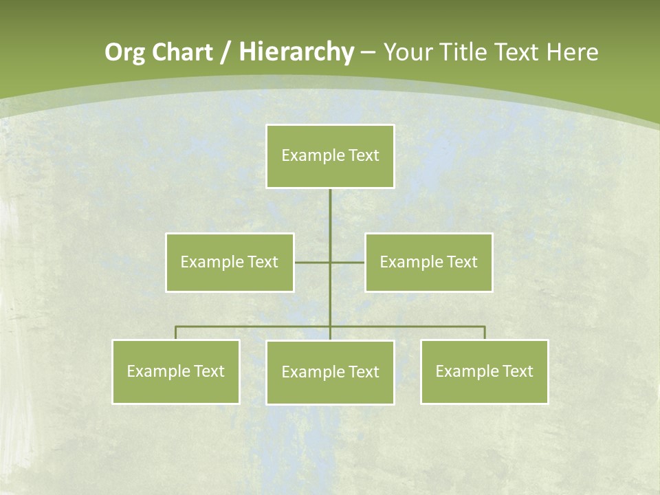 A Green And Blue Background With A Tree In The Center PowerPoint Template
