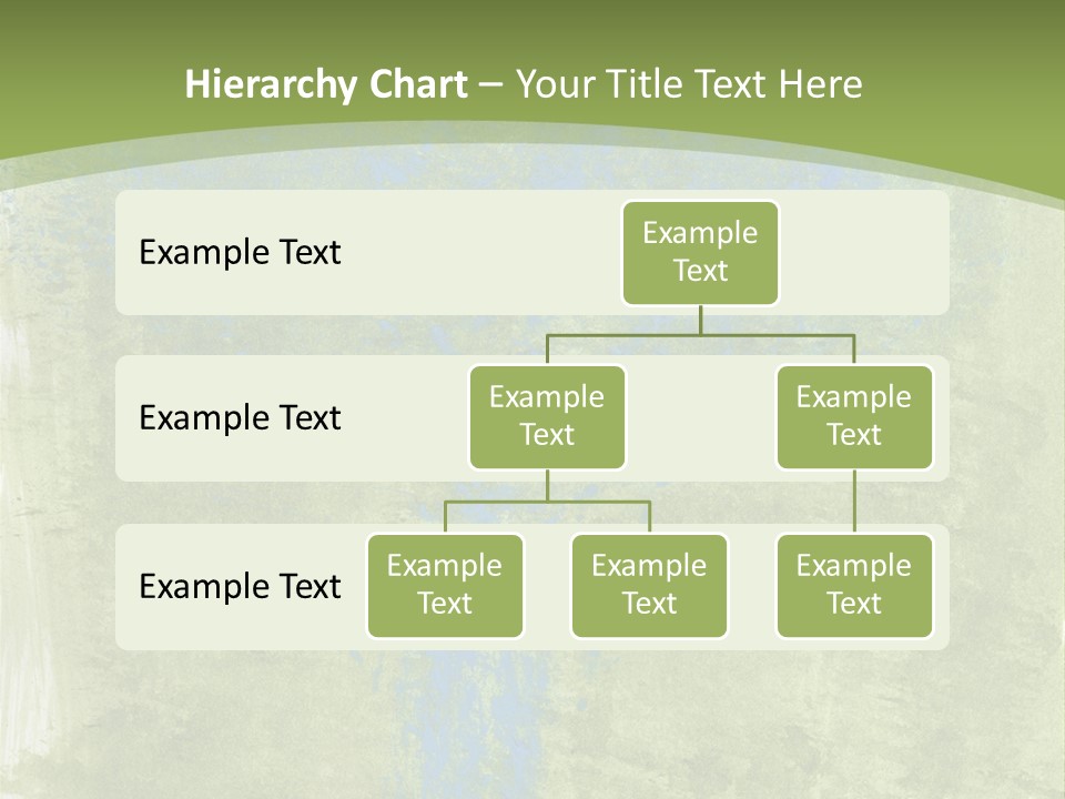 A Green And Blue Background With A Tree In The Center PowerPoint Template