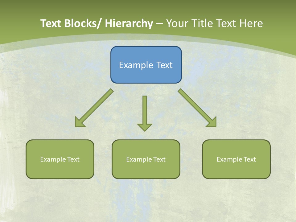 A Green And Blue Background With A Tree In The Center PowerPoint Template
