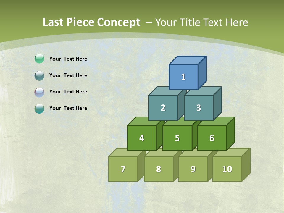 A Green And Blue Background With A Tree In The Center PowerPoint Template