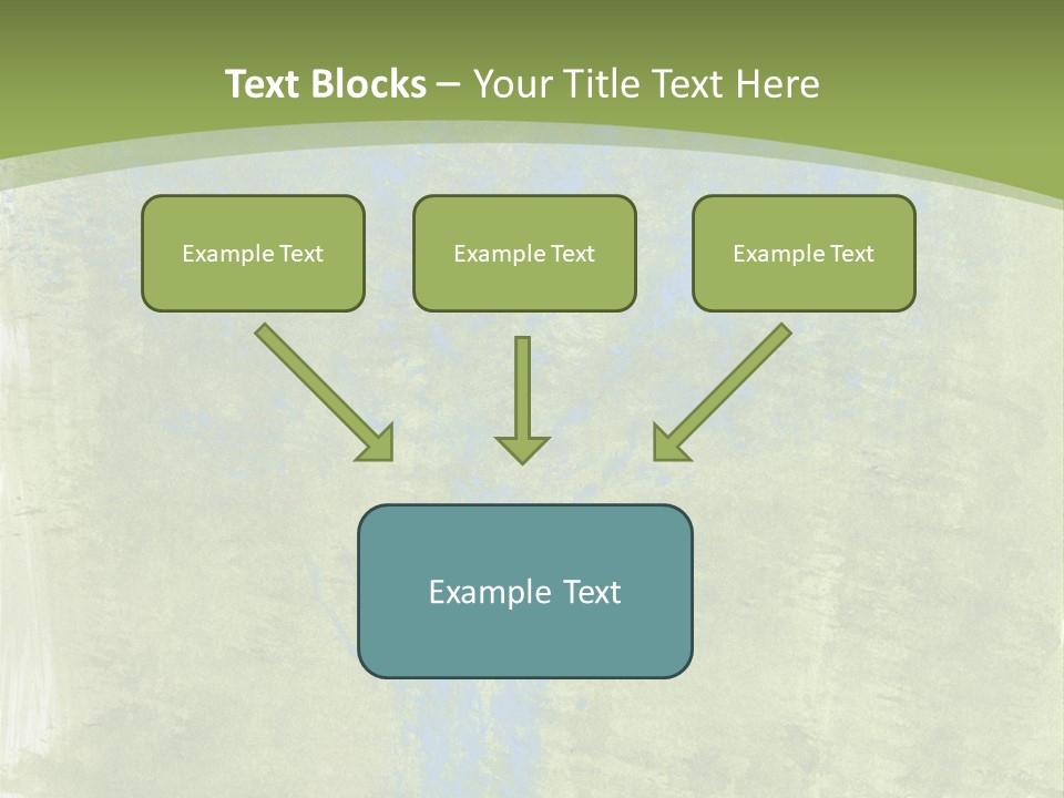 A Green And Blue Background With A Tree In The Center PowerPoint Template