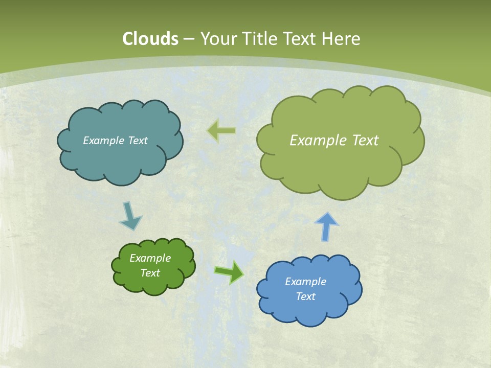 A Green And Blue Background With A Tree In The Center PowerPoint Template