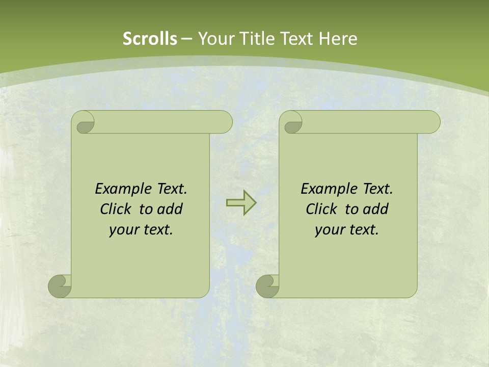 A Green And Blue Background With A Tree In The Center PowerPoint Template