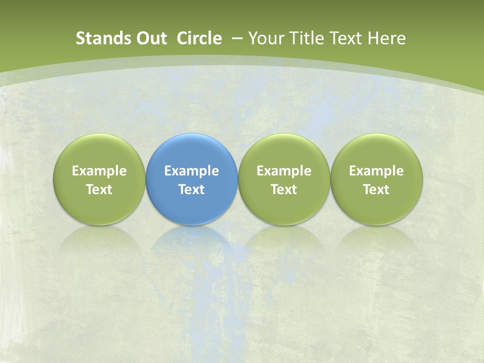 A Green And Blue Background With A Tree In The Center PowerPoint Template