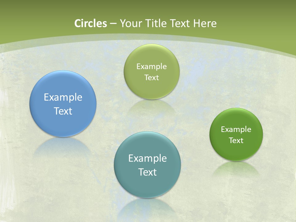 A Green And Blue Background With A Tree In The Center PowerPoint Template