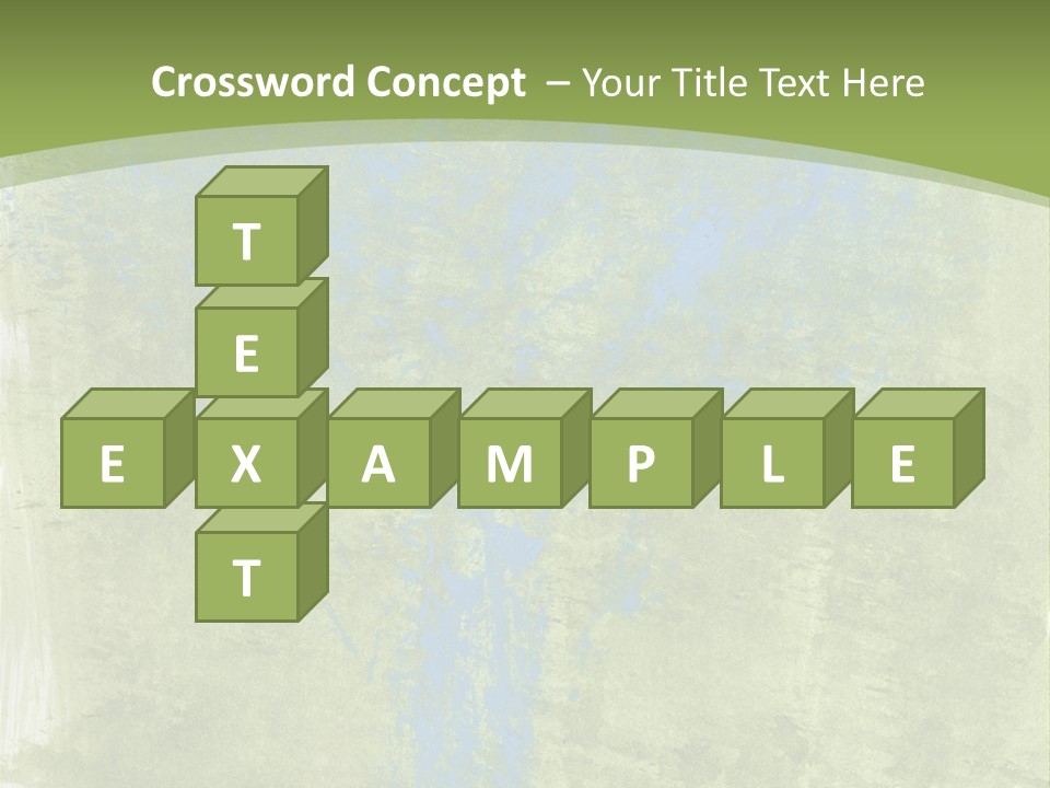 A Green And Blue Background With A Tree In The Center PowerPoint Template