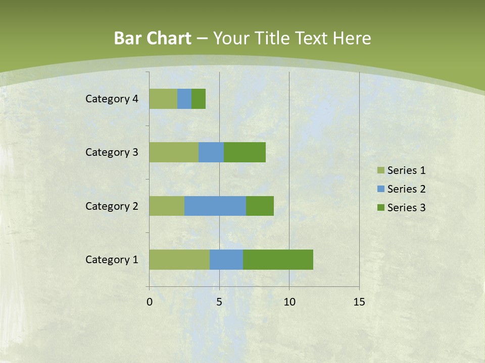 A Green And Blue Background With A Tree In The Center PowerPoint Template